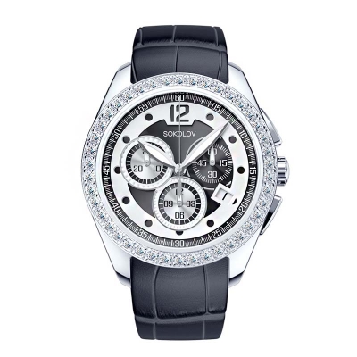 Серебряные часы "Гран Туризмо". арт. 925-8-149.30.00.001.04.07.2