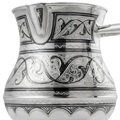 Серебряная турка «Дыхание». арт. 875-1-2058(10)