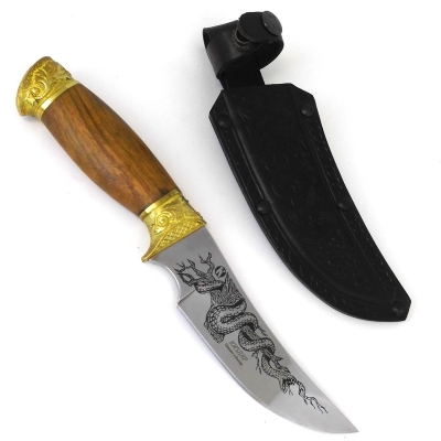 Нож серебряный сувенирный  «Гюрза» арт.712105