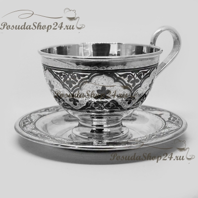 Cеребряная чайная пара. арт. 875-2-0908