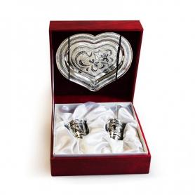 Свадебный серебряный набор «Совет да любовь». арт. 875-2-3806