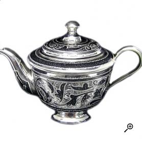 Cеребряный чайник «ТРАДИЦИЯ». арт. 875-1-0021