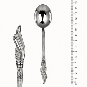 Серебряная чайная ложка «ПЛАМЯ». Серебро 925. арт. 925-2-2802