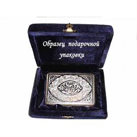 Серебряный женский  портсигар «МАДАМ». арт. 875-0022(22)